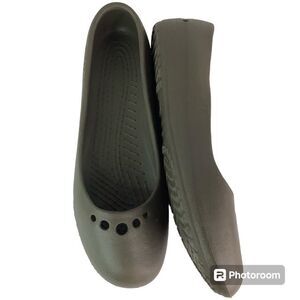 CROCS Prima Ballet Round Toe Slip On Gray Women’s Shoes Sz 11